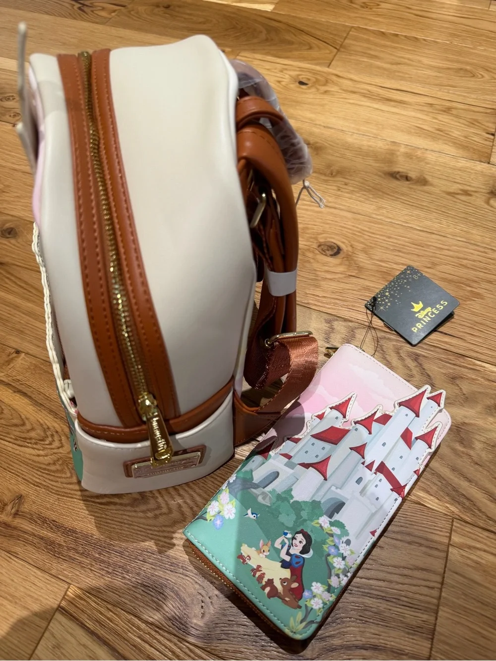 NWT Loungefly Disney Snow White Castle Series Mini Backpack & Wallet Set